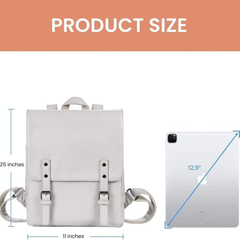 New  VINTAGE LEATHER BACKPACK: - Picture 6 of 14